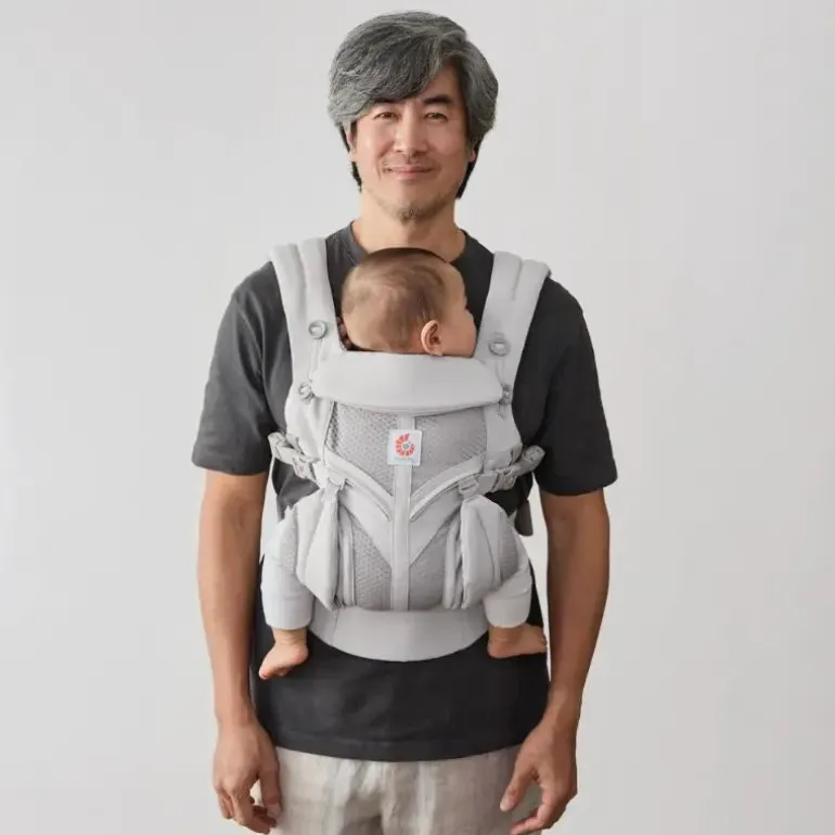 Ergobaby Mochila Portabebé Omni Classic Mesh - Cinza Pérola