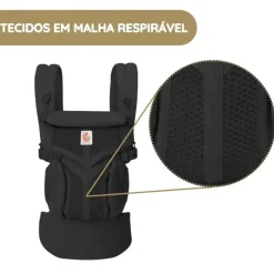 Ergobaby Mochila Portabebé Omni Classic Mesh - Cinza Pérola