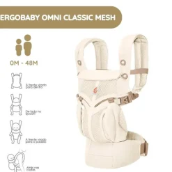 Ergobaby Mochila Portabebé Omni Classic Mesh - Luminous Ivory