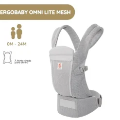 Ergobaby Mochila Portabebé Omni Lite Mesh - Pearl Grey