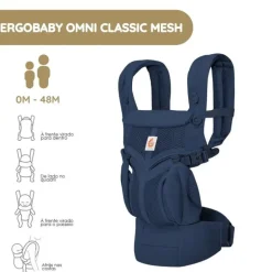Ergobaby Mochila Portabebé Omni Classic Mesh - Azul Meia Noite