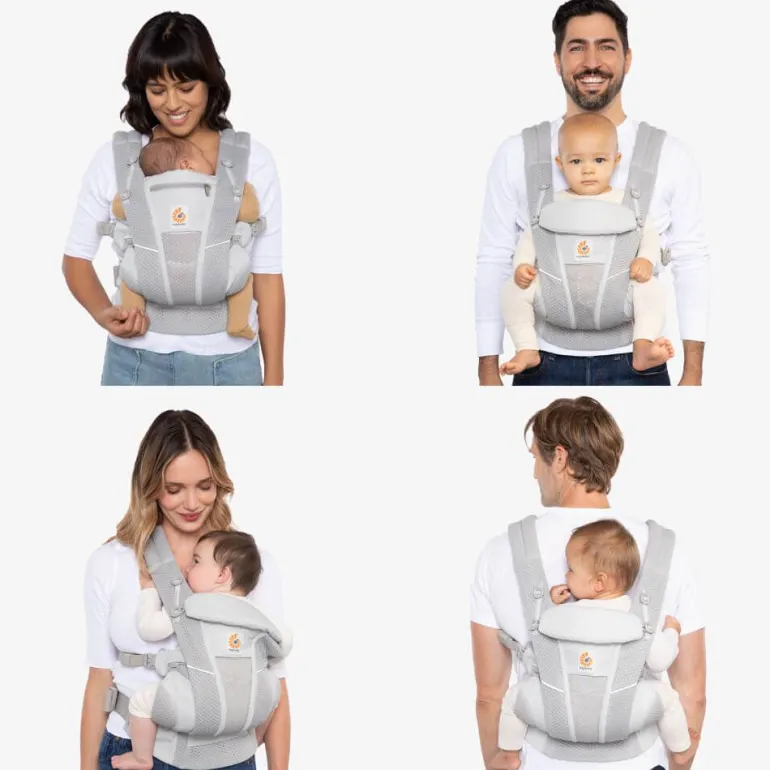 Ergobaby Omni Clássico Cinza Pérola - Mochila Portabebé