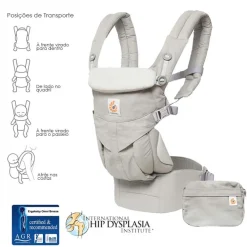 Ergobaby Omni Clássico Cinza Pérola - Mochila Portabebé