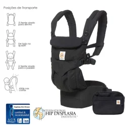 Ergobaby Omni Clássico Negro - Mochila Portabebé