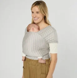 Ergobaby Pano Portabebé Aura Sustentável - Rayas grises