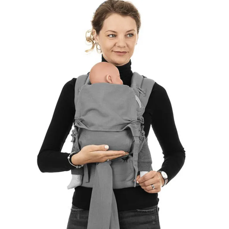 Fidella Mochila Portabebé FlowClick Halfbuckle Baby - Chevron Light Gray
