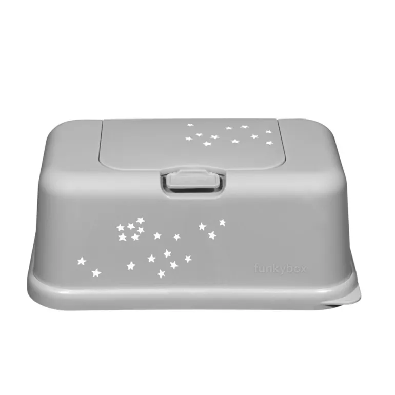 FunkyBox - Dispensador de Toalhitas Mate - Prata Estrelas
