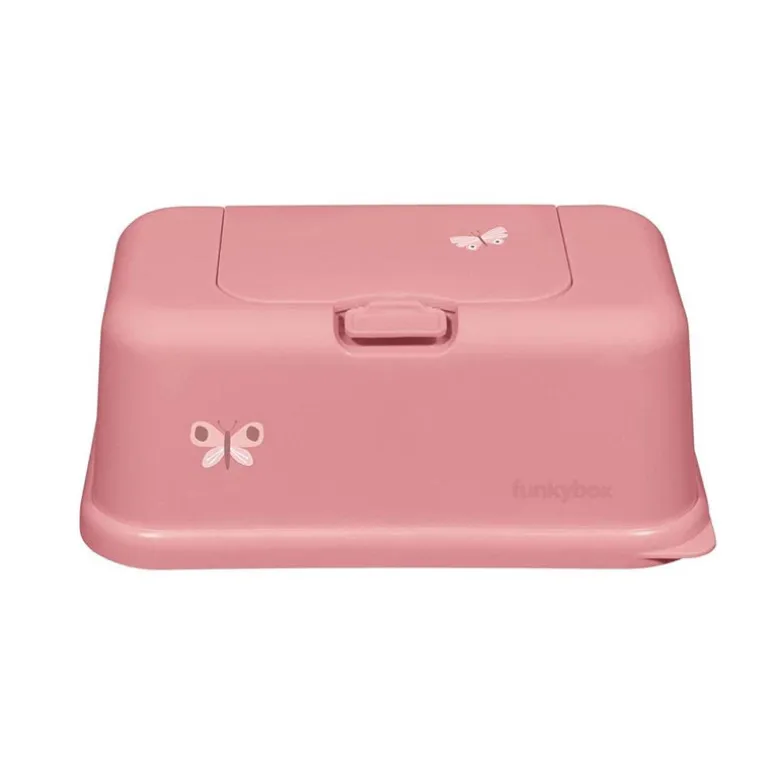 FunkyBox - Dispensador de Toalhitas Mate - Rosa Mariposa