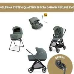 Inglesina System Quattro Electa Darwin Recline Evo - Studio Grey