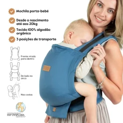 Isara Mochila Portabebé Quick Full Buckle V2 - Bluestone