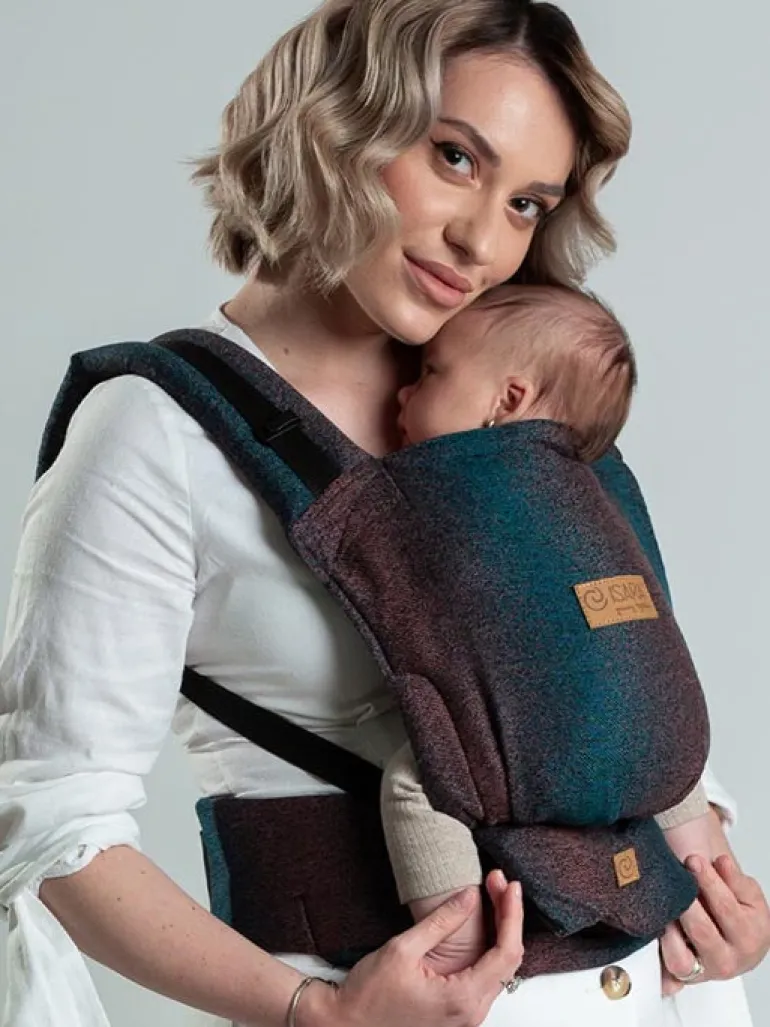 Isara Mochila Portabebé Quick Full Buckle - Pixelated Spicy Bamboo