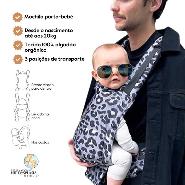 Isara Mochila Portabebé Quick Full Buckle - Tiba+Marl Leopard