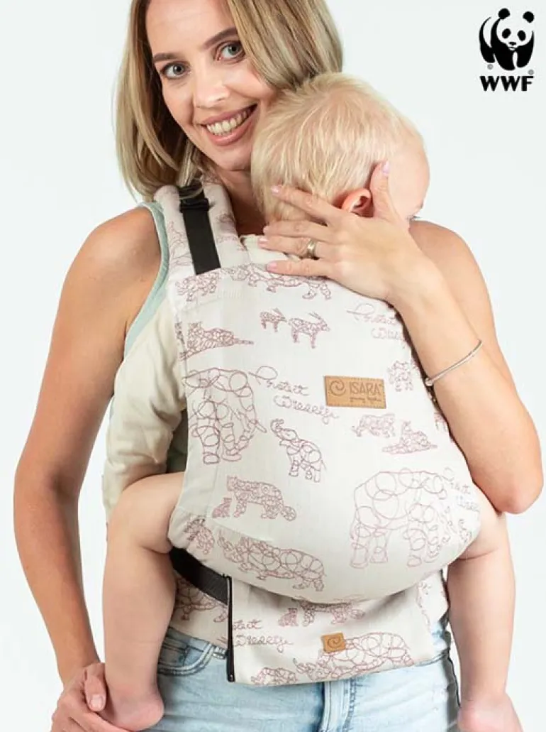 Isara Mochila Portabebé Quick Full Buckle V2 - Wildlife Sandy