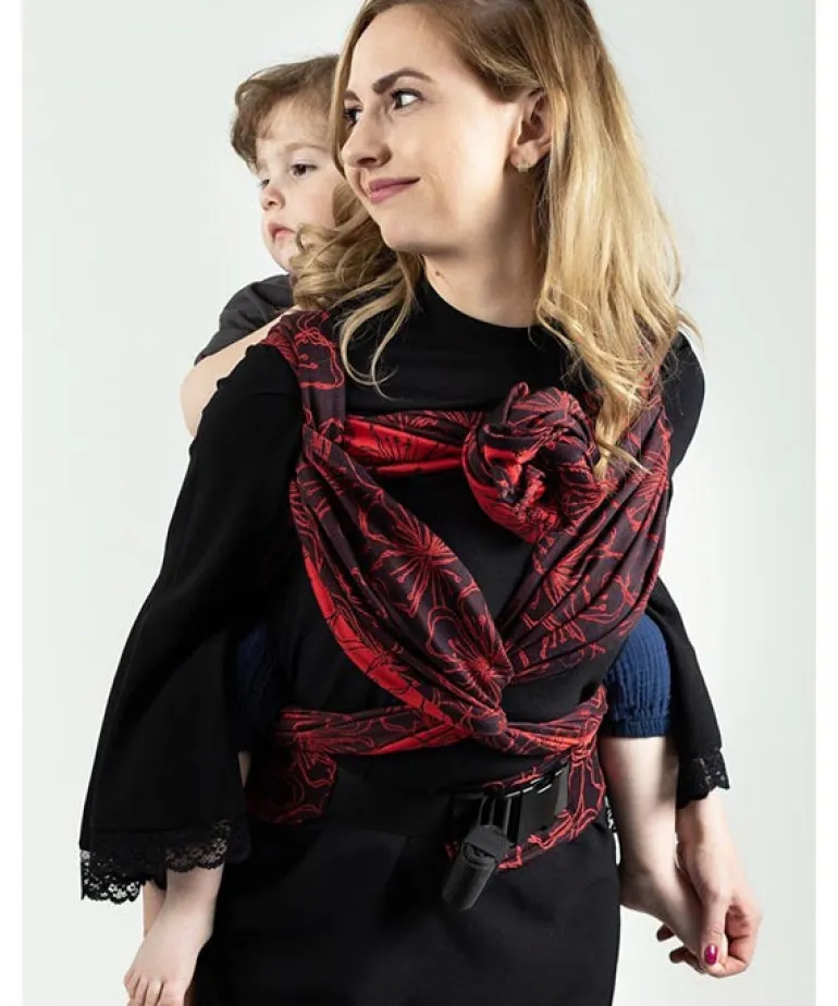 Isara Mochila Portabebé QuickTie One Size - Bloom in Noir