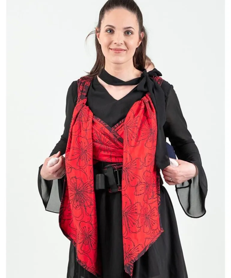 Isara Mochila Portabebé QuickTie One Size - Bloom in Noir
