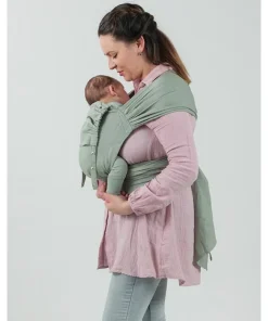 Isara Mochila Portabebé QuickTie - Sage Green Linen
