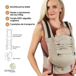 Isara Mochila Portabebé Quick Full Buckle V2 - Caffe Latte