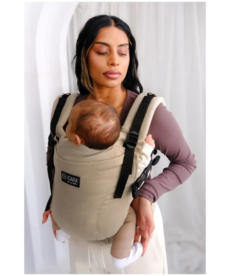 Isara Mochila Portabebé The ONE One size - Sandstone Linen