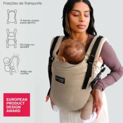 Isara Mochila Portabebé The ONE One size - Sandstone Linen