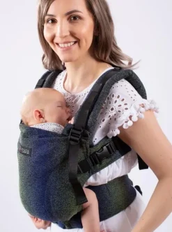 Isara Mochila Portabebé The ONE One size - Pixelated Blue Planet