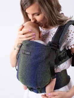 Isara Mochila Portabebé The ONE One size - Pixelated Blue Planet