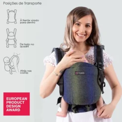 Isara Mochila Portabebé The ONE One size - Pixelated Blue Planet