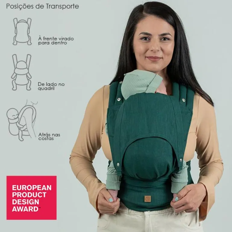 Isara Quick Half Buckle Mochila Portabebé - Evergreen Linen