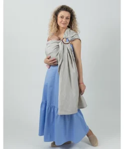 Isara Ring sling Size 1 - Silver Grey Bamboo Linen