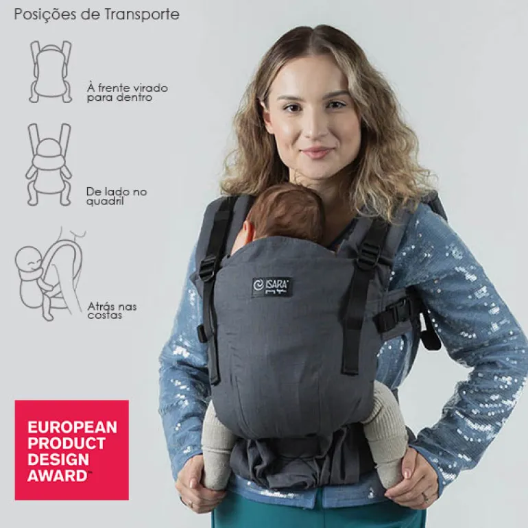 Isara The ONE Mochila Portabebé - Graphite Linen