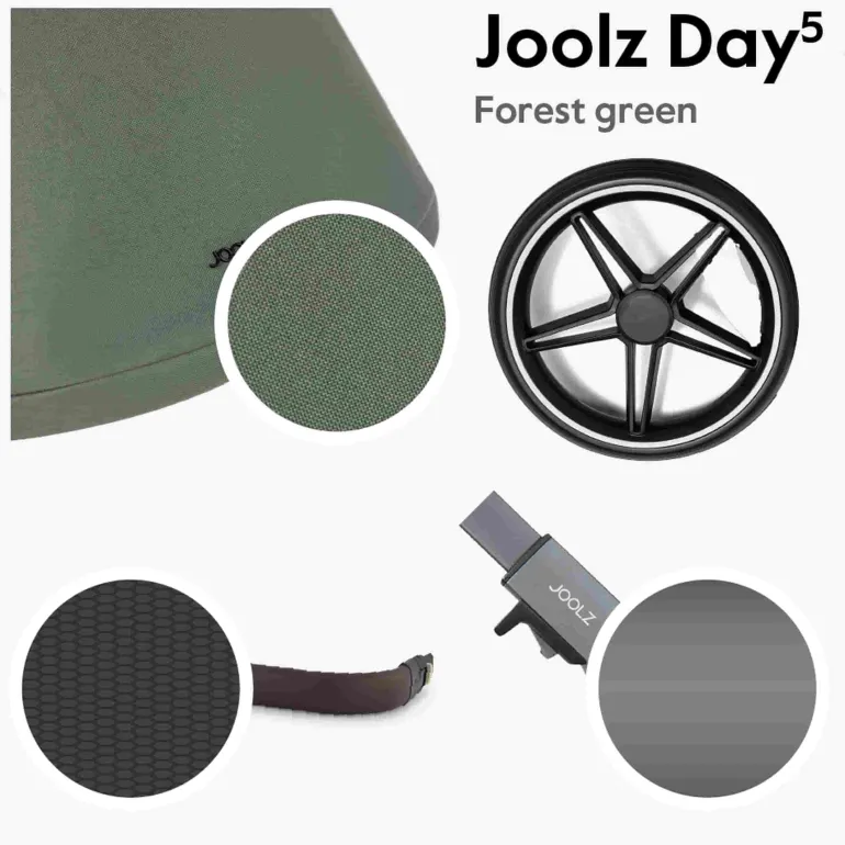 Joolz Day5 Carrinho de Bebé - 3 em 1 dos 0 aos 4 anos - Forest green