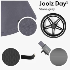 Joolz Day5 Carrinho de Bebé - 3 em 1 dos 0 aos 4 anos - Stone grey
