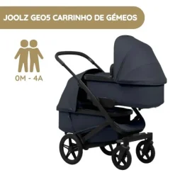 Joolz Geo5 Carrinho de Gémeos - Dark navy blue