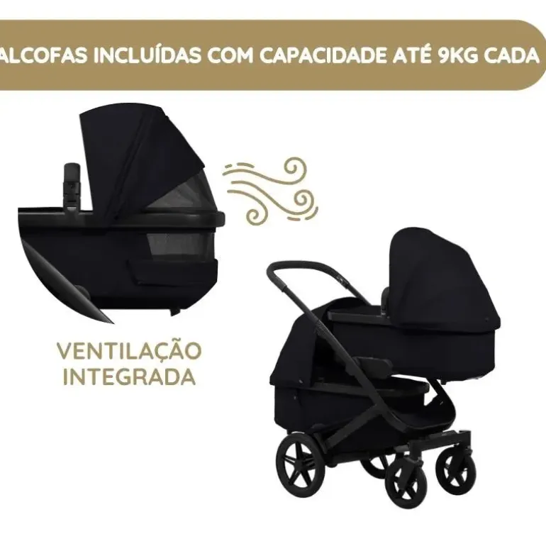 Joolz Geo5 Carrinho de Gémeos - Dark navy blue