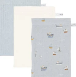 Little Dutch Mini Toalhinhas de Higiene | Washcloths - Sailors Bay Blue / Pure Soft White / Pure Soft Blue