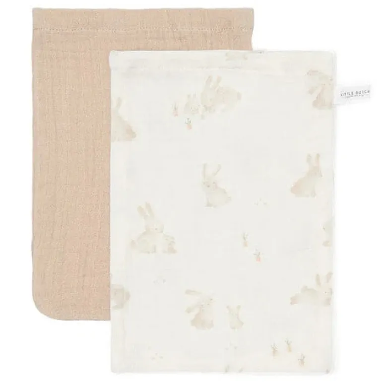Little Dutch Mini Toalhinhas de Higiene | Washcloths - Baby Bunny / Bege