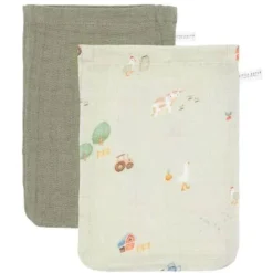 Little Dutch Mini Toalhinhas de Higiene | Washcloths - Little Farm / Pure Olive