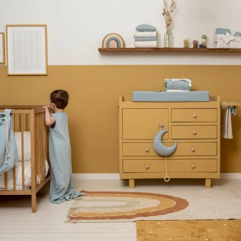 Little Dutch Muda Fraldas Portátil Comfort | Pure Soft Blue