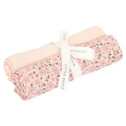 Little Dutch Swaddles 70 x 70 em Musselina - Soft Pink ; Fairy Floral
