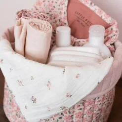 Little Dutch Swaddles 70 x 70 em Musselina - Soft Pink ; Fairy Floral