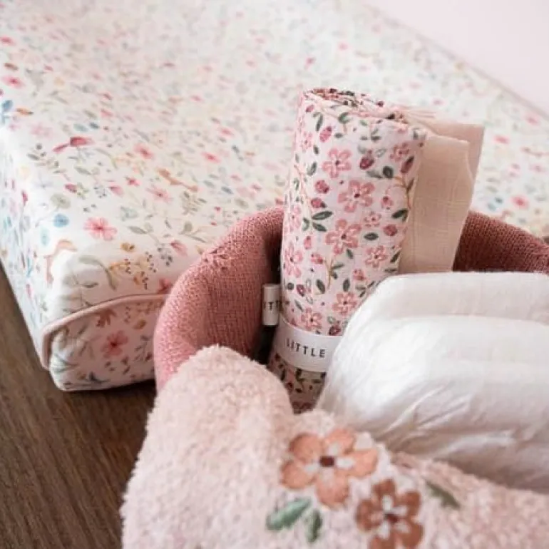 Little Dutch Swaddles 70 x 70 em Musselina - Soft Pink ; Fairy Floral