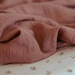 Little Dutch Swaddle 120 x 120 em Musselina - Pure Pink Blossom