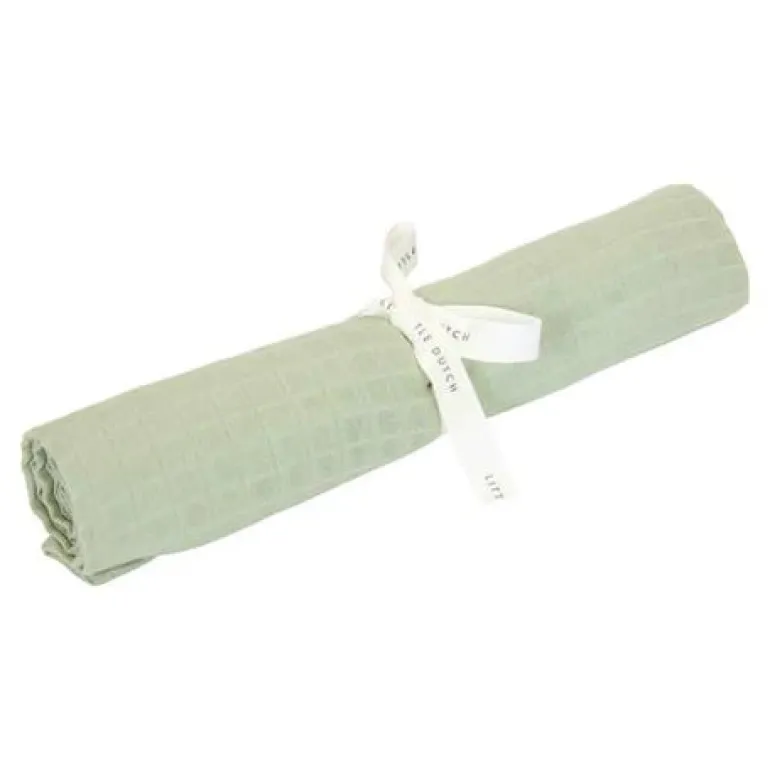 Little Dutch Swaddle 120 x 120 em Musselina - Sage