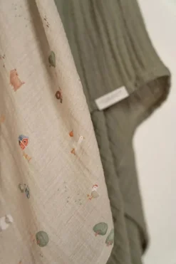 Little Dutch Toalhas de Rosto em Musselina | Facecloths - Little Farm / Pure Olive