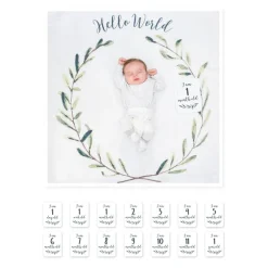 Lulujo - Manta Cenário de Fotografias - Hello World Wreath