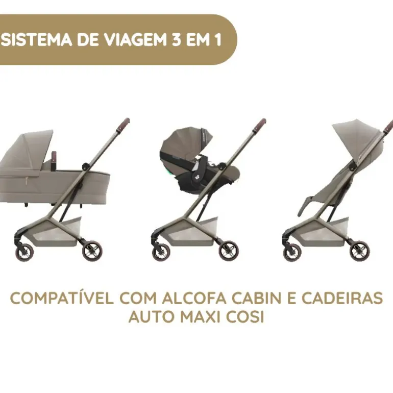 Maxi-Cosi Carrinho de Bebé Fame Cabin - Copper Terra