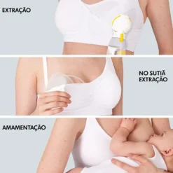 Medela Soutien de Amamentação e Extração 3 em 1 Preto - XL