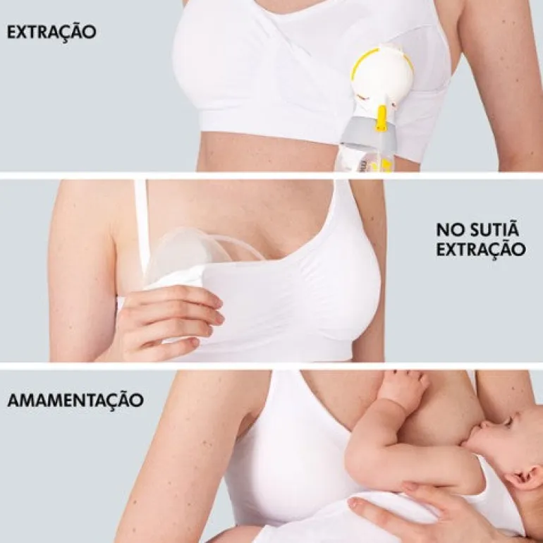 Medela Soutien de Amamentação e Extração 3 em 1 Preto - XL