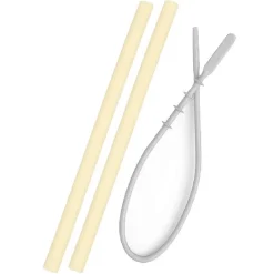 Minikoioi Palhas em Silicone com Escova 2uni. - Amarela