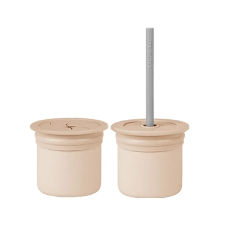 Minikoioi Sip+Snack - Bubble Beige/Powder Grey