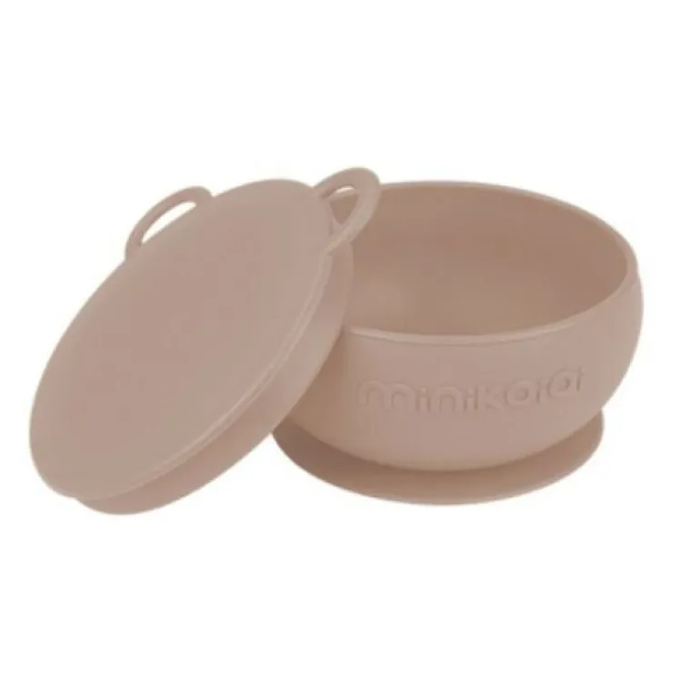 Minikoioi Taça com Tampa - Bubble Beige